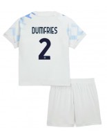Inter Milan Denzel Dumfries #2 Venkovní dres pro děti 2025-26 Krátký Rukáv (+ trenýrky)